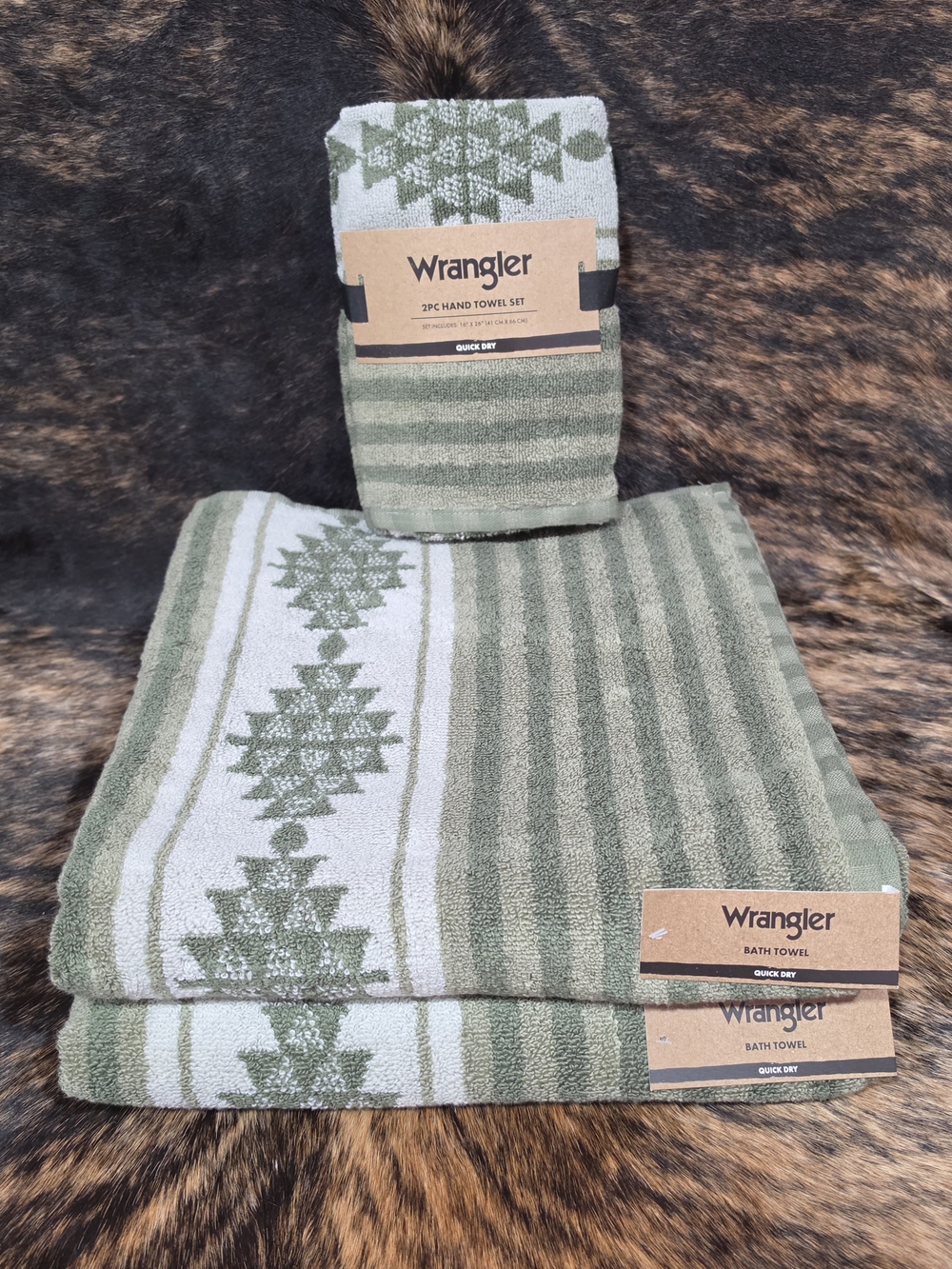 Wrangler Green Bath Towel Set